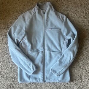 Figs Grey On Shift Fleece Scrubs Zip Up